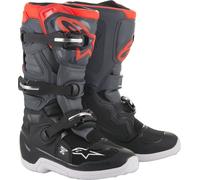 Alpinestars 201501711338 Tech 7S Ragazzi Stivali 8 Nero/Grigio Scuro / Red Fluo