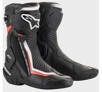 Stivali Moto Alpinestars SMX Plus V2 Nero-Bianco-Rosso Fluo Uomo 45