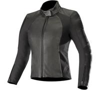 Alpinestars 311551910-48 NC Giacca da moto da donna, in pelle, nero, 48 EU