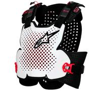 Pettorina A-4 PLASMA CHEST PROTECTOR Bianco Nero ALPINESTARS - RI: M/L