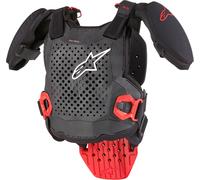 Pettorina Ragazzo A-5 S V2 YOUTH CHEST PROTECTOR Nero Rosso ALPINESTARS - RI: S/M