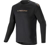 Alpinestars A-Aria Polartec Switch Maglia da bicicletta a maniche lunghe, nero-oro, taglia M per maschi