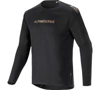 Alpinestars A-Aria Polartec Switch Maglia da bicicletta a maniche lunghe, nero/oro, Taglia XL