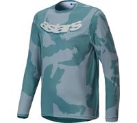 Alpinestars A-Dura Hollow Camo Maglia da bicicletta per ragazzi, verde, taglia XL