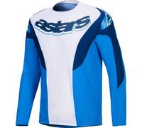 Alpinestars A-Supra Melt Maglia da bicicletta, bianco-blu, taglia 2XL per maschi