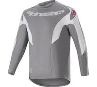 Alpinestars A-Supra Race Maglia a maniche lunghe, grigio-bianco, taglia 2XL per maschi