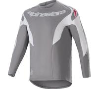Alpinestars A-Supra Race Maglia a maniche lunghe, Grigio scuro/bianco, Taglia M