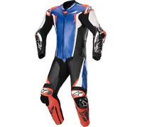 Alpinestars Absolute V2 Tuta in pelle da moto monopezzo, blu/nero/bianco, Taglia 48