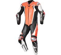 Alpinestars Absolute V2 Tuta in pelle da moto monopezzo, nero-bianco-rosso, taglia 50 per maschi