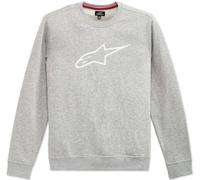 Alpinestars, Ageless Crew Fleece, Felpa, Heather/Bianco Grigio, XXL, Uomo