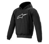 Alpinestars Ageless-Felpa con Cappuccio da Motociclista da Uomo, XL Giacca da Moto, Nero/Bianco, XXL Unisex-Adulto