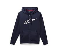 Alpinestars, Ageless II Fleece, Felpa con Zip E Cappuccio, Navy/White, XXL, Uomo