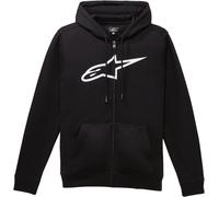 Felpa con cappuccio Alpinestars Ageless Zip 3 nero-bianco 2XL
