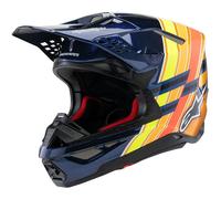 ALPINESTARS ALPINESTARS - Casco S-M10 LTD Edition 25 Dark Blue / Orange / Giallo Fluo / Rosso 2025 XXL