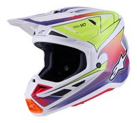 Casco Cross Alpinestars SM7 Fuse Bianco/Giallo/ViolaS Bianco,Giallo,Viola