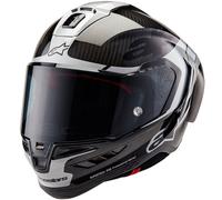 Alpinestars Supertech R10 Element Carbon Casco, nero-argento, taglia XS