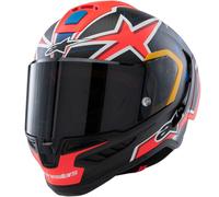 Casco integrale da moto Alpinestars Supertech R10 Limited Edition Jack Miller Carbonio opaco Rosso-Blu-Giallo-Bianco 2XL