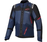 Alpinestars Andes V4 Drystar impermeabile Giacca tessile moto, nero-blu, taglia 4XL per maschi