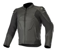 Alpinestars Caliber Giubbotto moto in pelle, nero, taglia 58 per maschi