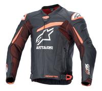 Alpinestars Giacca moto in pelle GP Plus R V4 Rideknit traforata Nero/Rosso Fluo/Bianco Taglia 56