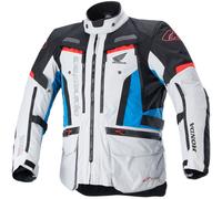 Alpinestars Honda Bogota Pro Drystar Giacca tessile impermeabile per moto, grigio-rosso-blu, taglia 2XL