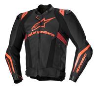 Alpinestars Missile V3 Ignition, giacca in pelle 58 male Nero/Rosso Fluo/Rosso Scuro