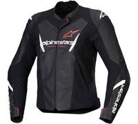 Giacca Donna Pelle STELLA FASTER V3 Nero Bianco Corallo Fluo ALPINESTARS - AN: 44