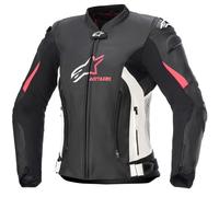Alpinestars Stella GP Plus R V4 Moto da donna in pelle/tessuto, nero-bianco-rosa, taglia 48 per donne