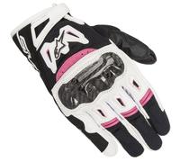 Alpinestars Stella SMX-2 Air Carbon V2 Guanti moto donna, nero-bianco-porpora, taglia XS per donne