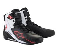 Alpinestars Faster-4 Scarpe da moto, nero-bianco-rosso, taglia 48 per maschi