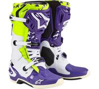 ALPINESTARS ALPINESTARS - Stivali Tech 10 Dirt Bianco / Purple / Giallo Fluo 11