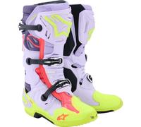 Alpinestars Tech 10 Supervented Stivali da motocross, rosa-porpora-giallo, taglia 47 per maschi