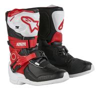 Alpinestars Tech 3S Stivali da motocross per bambini, nero-bianco-rosso, taglia 32