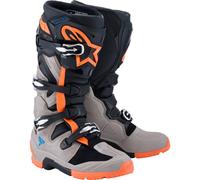 Alpinestars Tech 7 Enduro, stivali 12 US male Nero/Grigio/Arancione Fluo