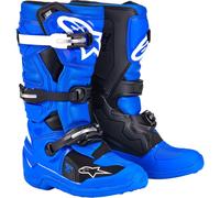Alpinestars Tech 7S Stivali Motocross Giovani, nero-bianco-blu, taglia 38