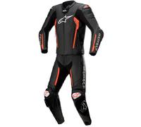 Alpinestars Missile V2 Tuta in pelle della moto a due pezzi, nero-rosso, taglia 58 per maschi