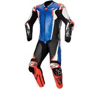 Alpinestars Absolute V2 Tuta in pelle da moto monopezzo, nero-bianco-blu, taglia 46 per maschi