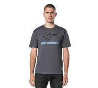 Alpinestars Always Csf Tee T-Shirt da Uomo Maglietta Girocollo Maglia a Maniche Corte Stile Sportivo Carbone/Nero/Blu M
