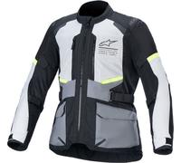 Alpinestars Andes Air Drystar impermeabile Moto Tessile Giacca, nero-grigio-giallo, taglia 3XL per maschi