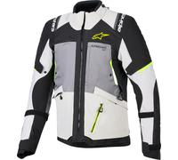 Alpinestars Andes V4 Drystar impermeabile Giacca tessile moto, grigio-giallo, taglia 2XL per maschi