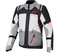 Alpinestars Andes V4 Drystar impermeabile Giacca tessile moto, grigio-rosso, taglia 2XL per maschi