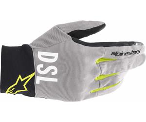 Alpinestars AS-DSL Shotaro Guanti da moto, grigio/giallo, Taglia 2XL