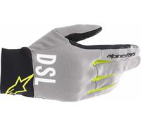 Alpinestars AS-DSL Shotaro Guanti da moto, grigio/giallo, Taglia XL