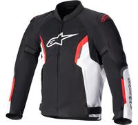 Alpinestars AST-1 V2 Air Giacca tessile moto, nero-bianco-rosso, taglia 2XL