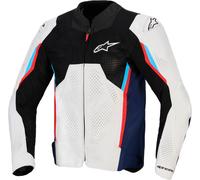 Alpinestars AST V3 Air Giacca tessile da motocicletta perforata, grigio-rosso-blu, taglia S per maschi