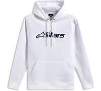 Alpinestars Blaze V3, felpa con cappuccio L male Bianco/Blu Scuro