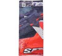 Alpinestars Buff Ignite Copricapo multifunzionale, nero/rosso, Taglia unica