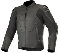 Alpinestars Caliber Giubbotto moto in pelle, nero, taglia 60 per maschi