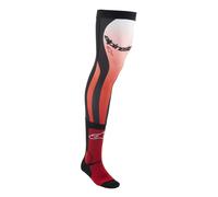 Alpinestars Calzini con ginocchiera Rosso Fluo Bianco Nero L/2XL