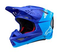 Alpinestars Supertech S-M10 Flood 2024 Casco da motocross, blu/nero, Taglia XL (61/62)